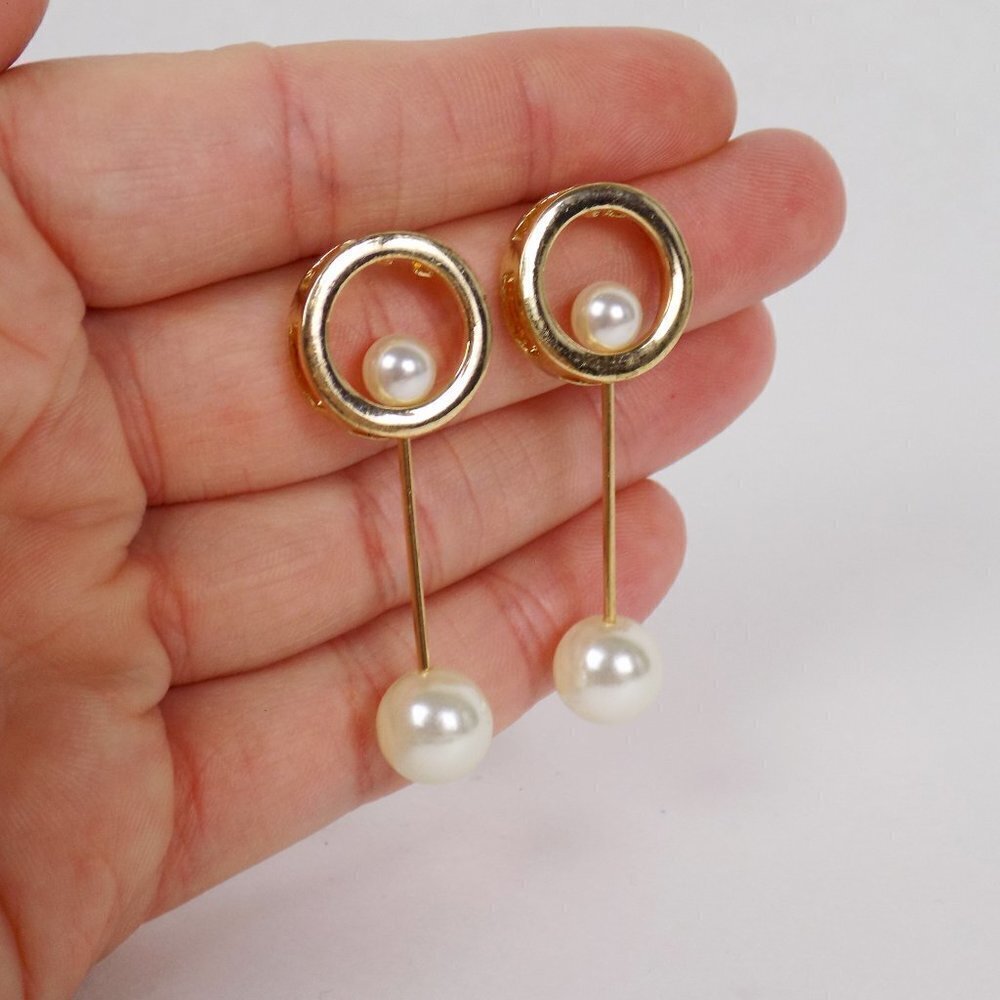 new- pearl statement earrings minimalist dainty